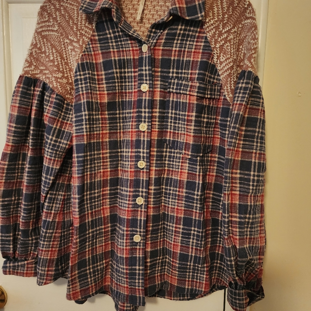 Free People Ladies button up top.  Size Small.